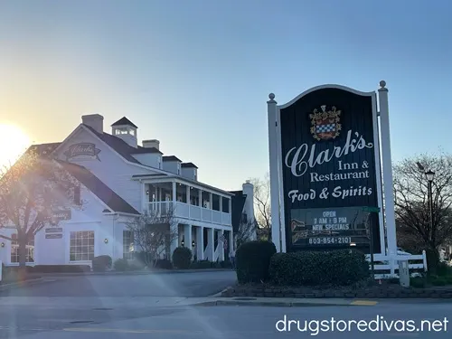 The outside of Clark's Inn, a hotel and restaurant in Santee, South Carolina.