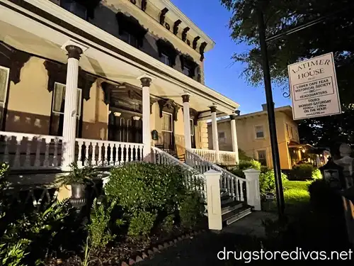 The outside of an olden home called the Latimer House in Wilmington, NC.