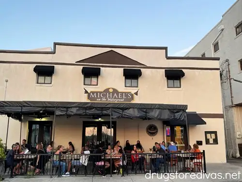 The outside of a restaurant in Wilmington, NC called Michael's On The Waterfront.