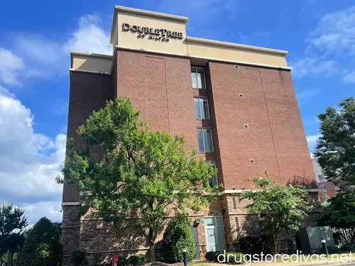 The outside of a DoubleTree by Hilton hotel.