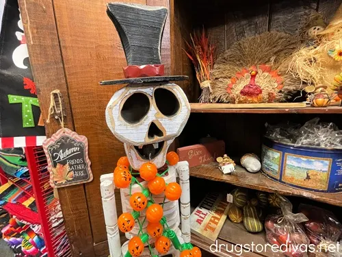 Halloween decorations inside the Dunrovin Country Store in Vass, NC.