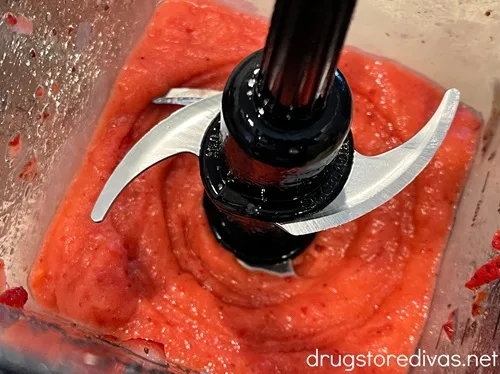 Blended, frozen strawberry lemonade.