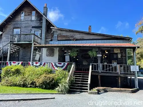 The back of the building that is Mast General Store in North Carolina.