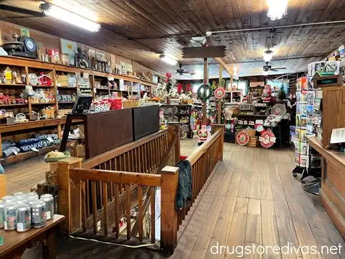 The upstairs of Mast General Store in North Carolina.