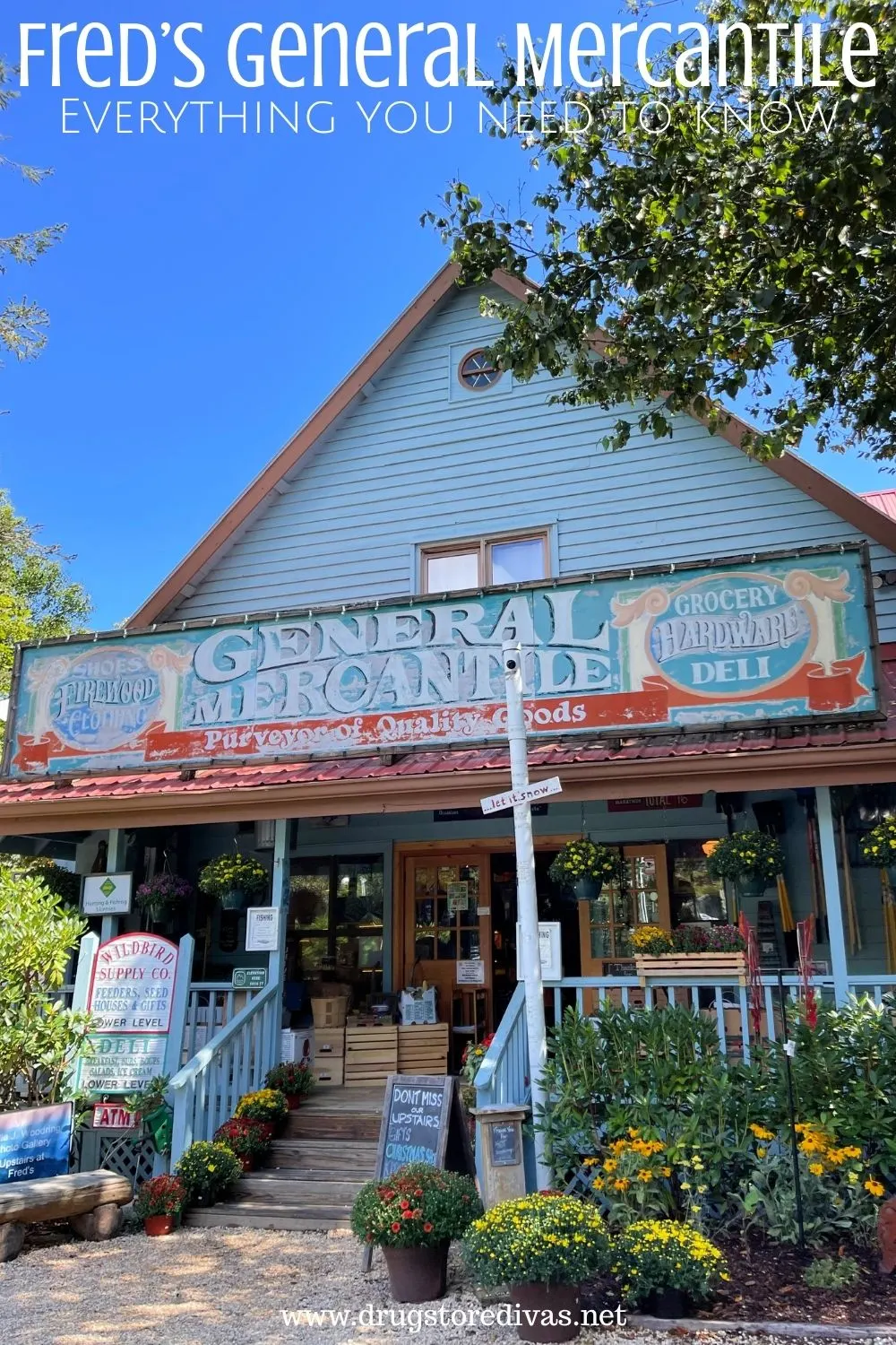 The outside of a general store with the words 