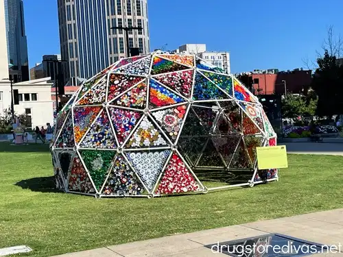 An Igloo shaped sculpture on display at Nashville Artville.