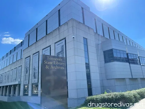The outside of the Tennessee State Library in Nashville.