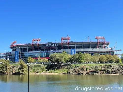 The outside of Nissan Stadium in Nashville.