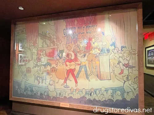 A painting backstage at the Grand Ole Opry.