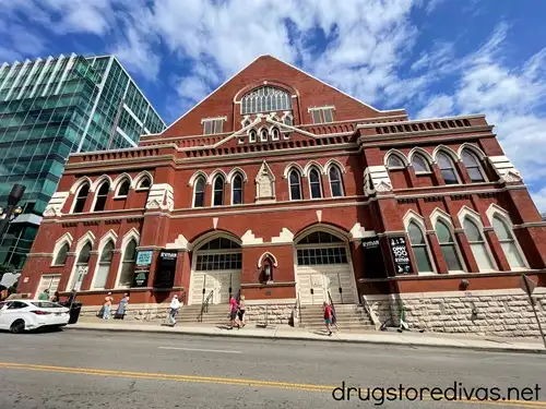 The outside of the Ryman Auditorium in Nashville.