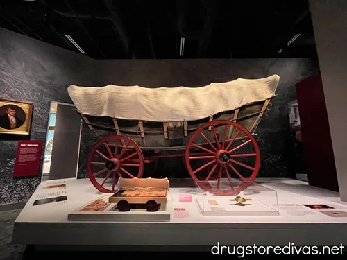 A covered wagon on display at the Tennessee State Museum in Nashville.