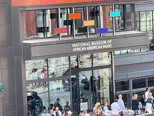 The outside of the National Museum Of African American Music in Nashville.