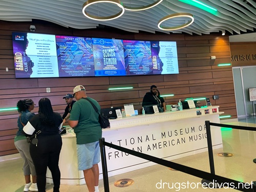 The entrance desk at the National Museum Of African American Music in Nashville.