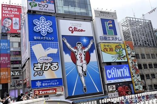 The famous Glico Man sign in Dotonbori Japan.