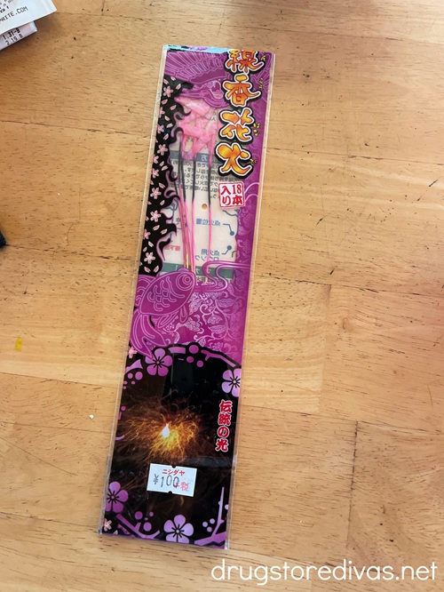 A small package of Japanese fireworks.