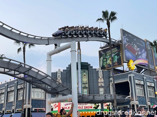 A roller coaster in Universal Studios Japan.